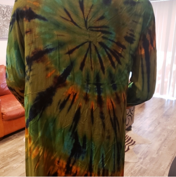 TIE DYE *5 Colors Avail* Rayon Stretch L/S Cardigan OS - Picture 8 of 8